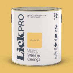 LickPro  2.5Ltr Yellow 03 Vinyl Matt Emulsion  Paint