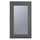 Crystal  Right-Hand Opening Obscure Double-Glazed Casement Anthracite on White uPVC Window  610mm x 1040mm