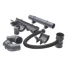 FloPlast MiniFlo Half Round Shed Gutter Pack Anthracite Grey 14 Pieces