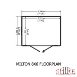 Shire Milton 8' x 6' (Nominal) Apex Shiplap T&G Timber Summerhouse