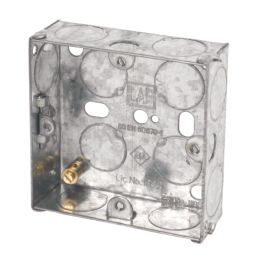LAP  1-Gang Galvanised Steel  Installation Boxes 25mm 10 Pack