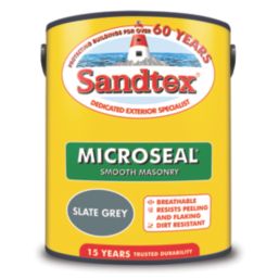 Sandtex 5Ltr Ultra Smooth Slate Grey Masonry Paint