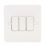 Hager Sollysta WMPS32 10AX 3-Gang 2-Way Light Switch  White