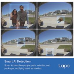 TP-Link Tapo D235  Wireless Security Camera Black and White