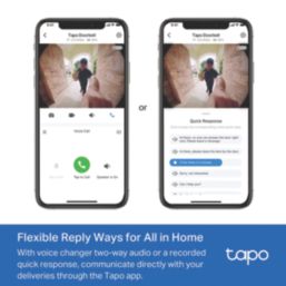 TP-Link Tapo D235  Wireless Security Camera Black and White