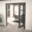 Green & Taylor  3-Door 1-Clear Light Primed Black Wooden Shaker Internal Bi-Fold Door 2060mm x 1905mm