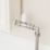 Flomasta  1/2" x 15mm White/Chrome Straight & L/S Modern Thermostatic Radiator Valve & Lockshield