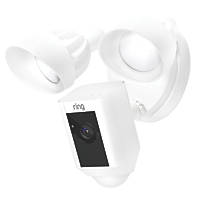 Ring 8SF1P7-WEU0 White Wired 1080p Outdoor Camera with Floodlight with PIR Sensor