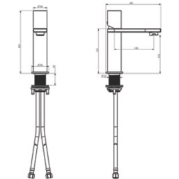 ETAL Saris Brushed Gold 184mm Standard Round Head Mono Basin Mixer Tap