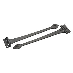 Hardware Solutions Antique Black Straight Heavy Duty Iron Hinges 110mm x 450mm x 45mm