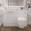 Alaska Bathroom Fitted Furniture Pack LH Vanity with Basin White Gloss 1244mm x 355mm x 997mm