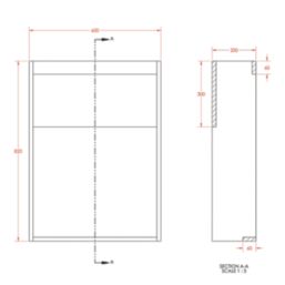 Alaska Bathroom Fitted Furniture Pack LH Vanity with Basin White Gloss 1244mm x 355mm x 997mm