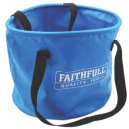 Faithfull FAI12LBUCKET PVC Waterproof Collapsible Bucket Blue 12Ltr