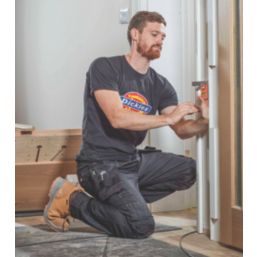 Dickies Holster Universal FLEX  Work Trousers Grey/Black 32" W 34" L