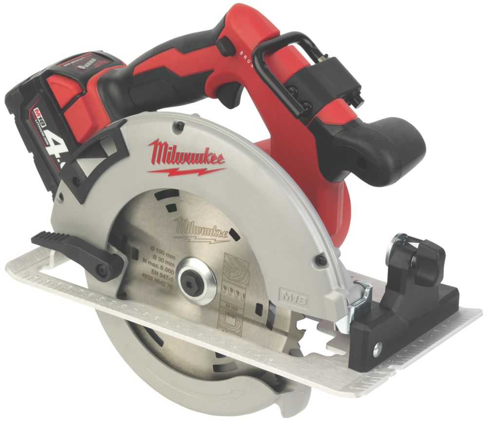 Refurb Milwaukee M18 BLCS66-401B 190mm 18V 1 x 4.0Ah Li-Ion RedLithium Brushless Cordless Circular Saw