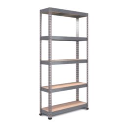 RB Boss Fastlok UDL/GALV 5-Tier Metal Garage Shelving Unit 900mm x 450mm x 1800mm