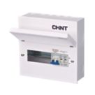 Chint NX3 Series 10-Module 6-Way Part-Populated High Integrity Main Switch Consumer Unit with SPD
