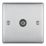 British General Nexus Metal 1-Gang Single TV Socket Brushed Steel