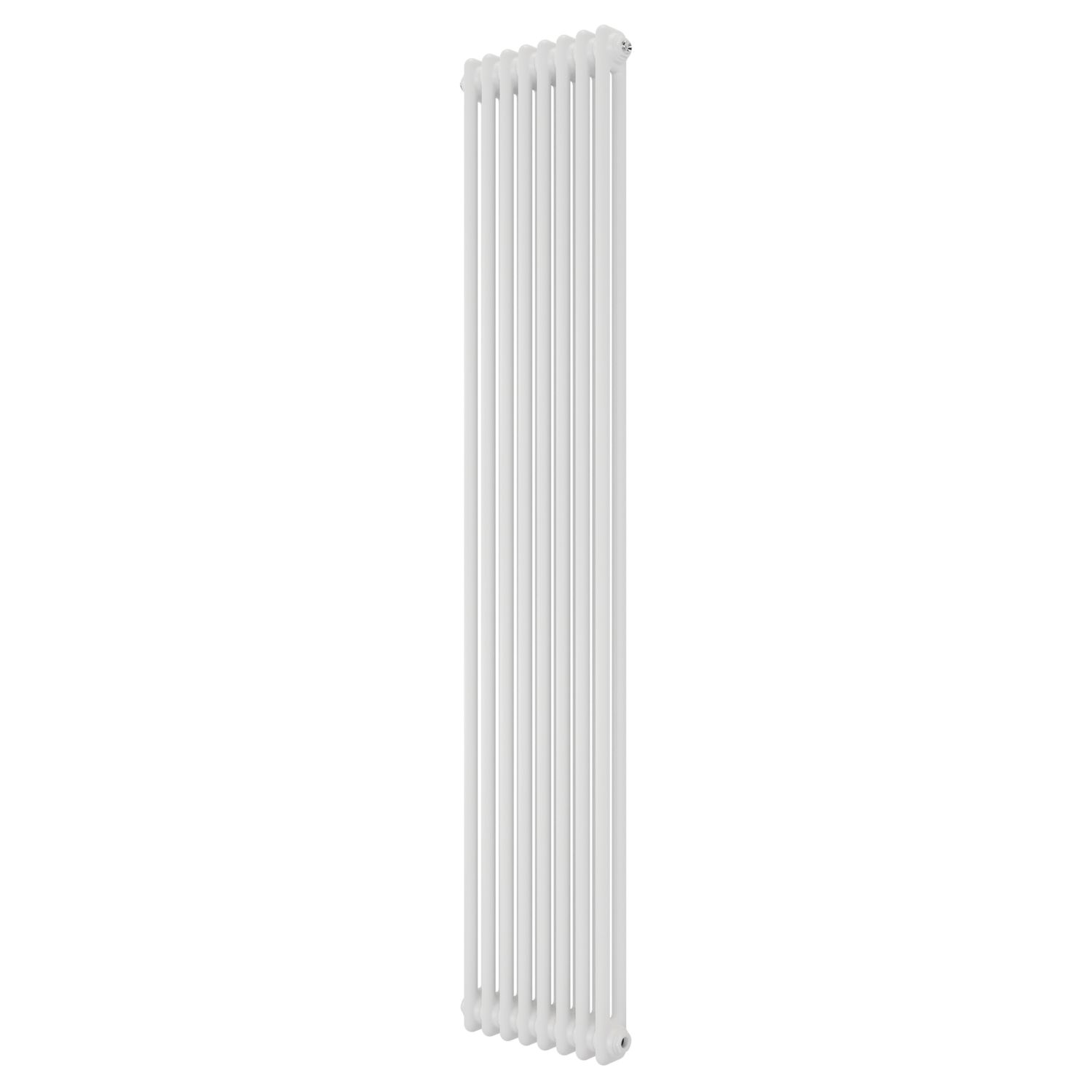 Azur 1800mm x 380mm 3607BTU White Vertical 2 Column Radiator (923YR)