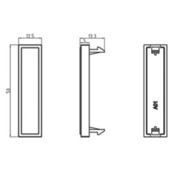 Knightsbridge NETQGY 10-Module Modular Blanking Plate Grey 10 Pack