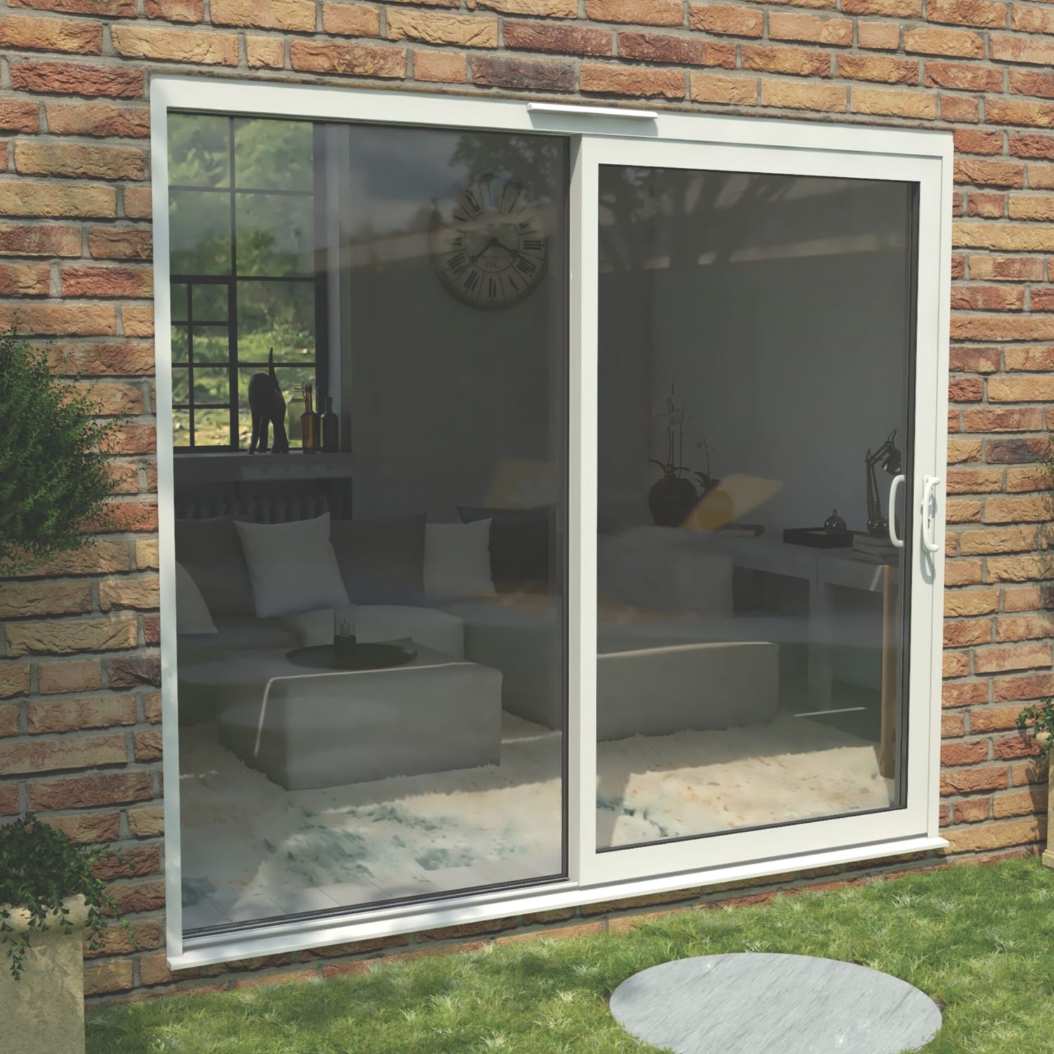 Green & Taylor Right-Handed White Metal Sliding Patio Door 2090mm x 2390mm (924CT)