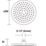 Bristan Round Fixed Shower Head Chrome-Plated 200mm