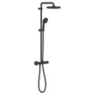 Refurb Grohe Vitalio Start 250 HP Rear-Fed Exposed Matt Black Thermostatic Shower System