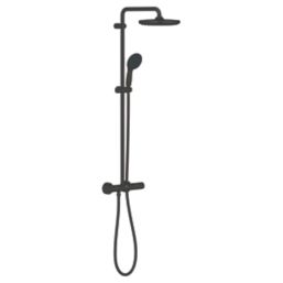 Refurb Grohe Vitalio Start 250 HP Rear-Fed Exposed Matt Black Thermostatic Shower System