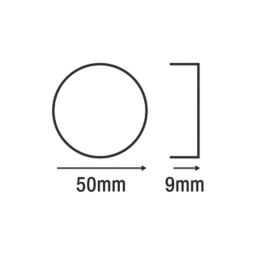 Smith & Locke  Standard Escutcheon (Single) Matt Black 50mm