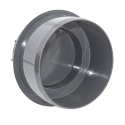 FloPlast  Push-Fit Screwed Access Cap Anthracite Grey 110mm