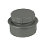 FloPlast  Push-Fit Screwed Access Cap Anthracite Grey 110mm