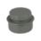 FloPlast  Push-Fit Screwed Access Cap Anthracite Grey 110mm