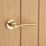 Designer Levers Augusta Door Handle Pair Polished / Brushed Brass