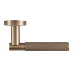 Eclipse Insignia Premium  Fire Rated Linear Lever On Rose Door Handle Pair Antique Brass 1 Pair