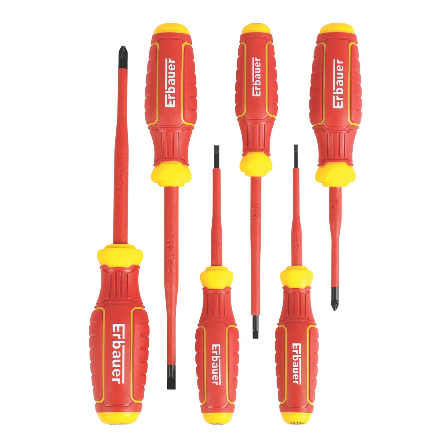 Erbauer Mixed VDE Screwdriver Set 6 Pieces (924PC)