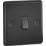 Knightsbridge  10AX 1-Gang 2-Way Light Switch  Matt Black with Black Inserts