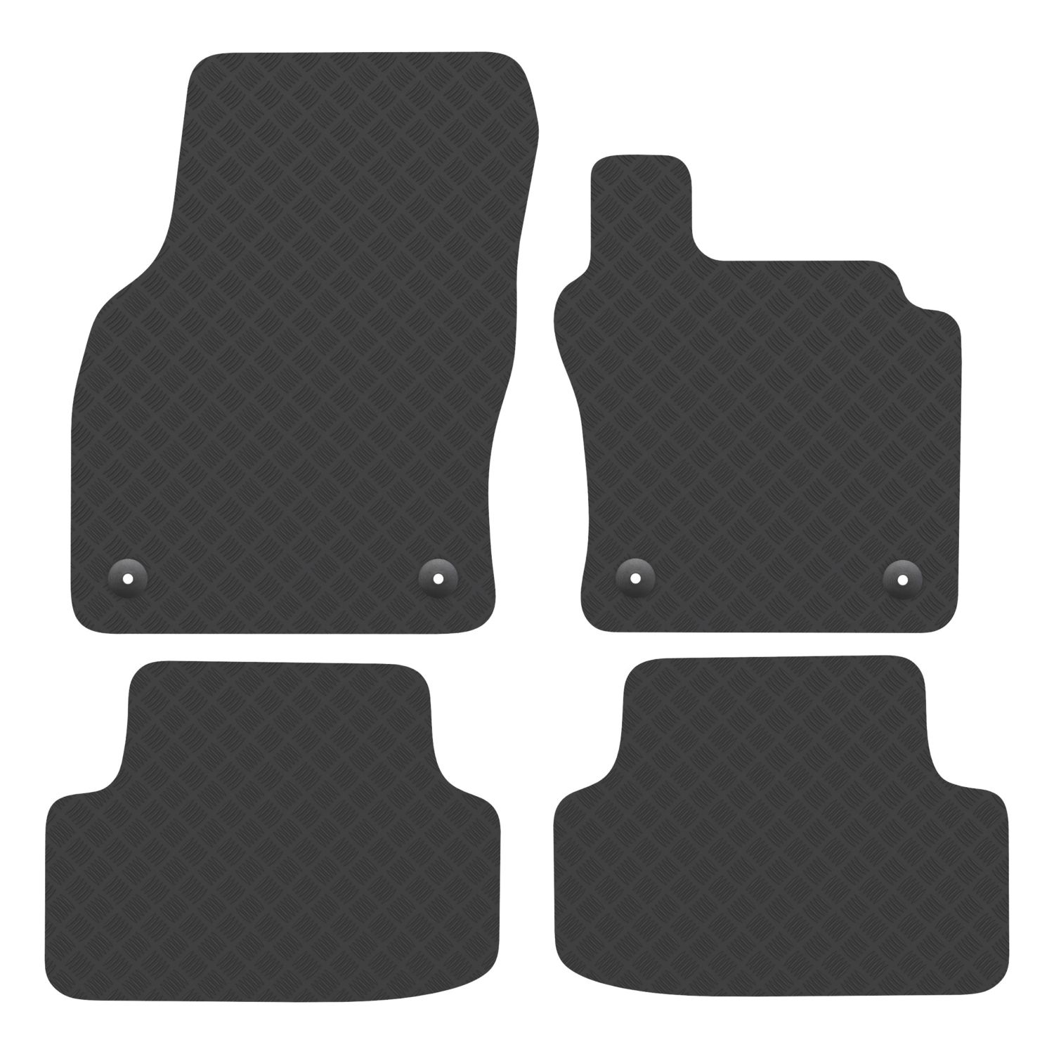 Car Mat Co. Volkswagen Golf MK7 2013 - 2019 Rubber Car Mats 4 Piece Set (924VV)