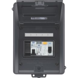 British General  IP65 Weatherproof Outdoor 5-Module 5-Way Part-Populated  EV Charger Consumer Unit with SPD