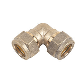 Flomasta  Brass Compression Equal 90° Elbows 15mm 10 Pack