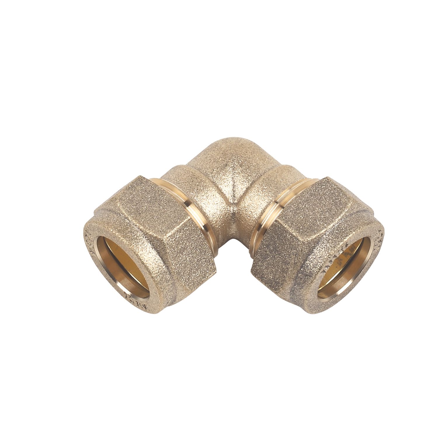 Flomasta Brass Compression Equal 90° Elbows 15mm 10 Pack (92557)