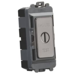 Knightsbridge  20AX Grid DP Emergency Lighting Test Key Switch Black Nickel