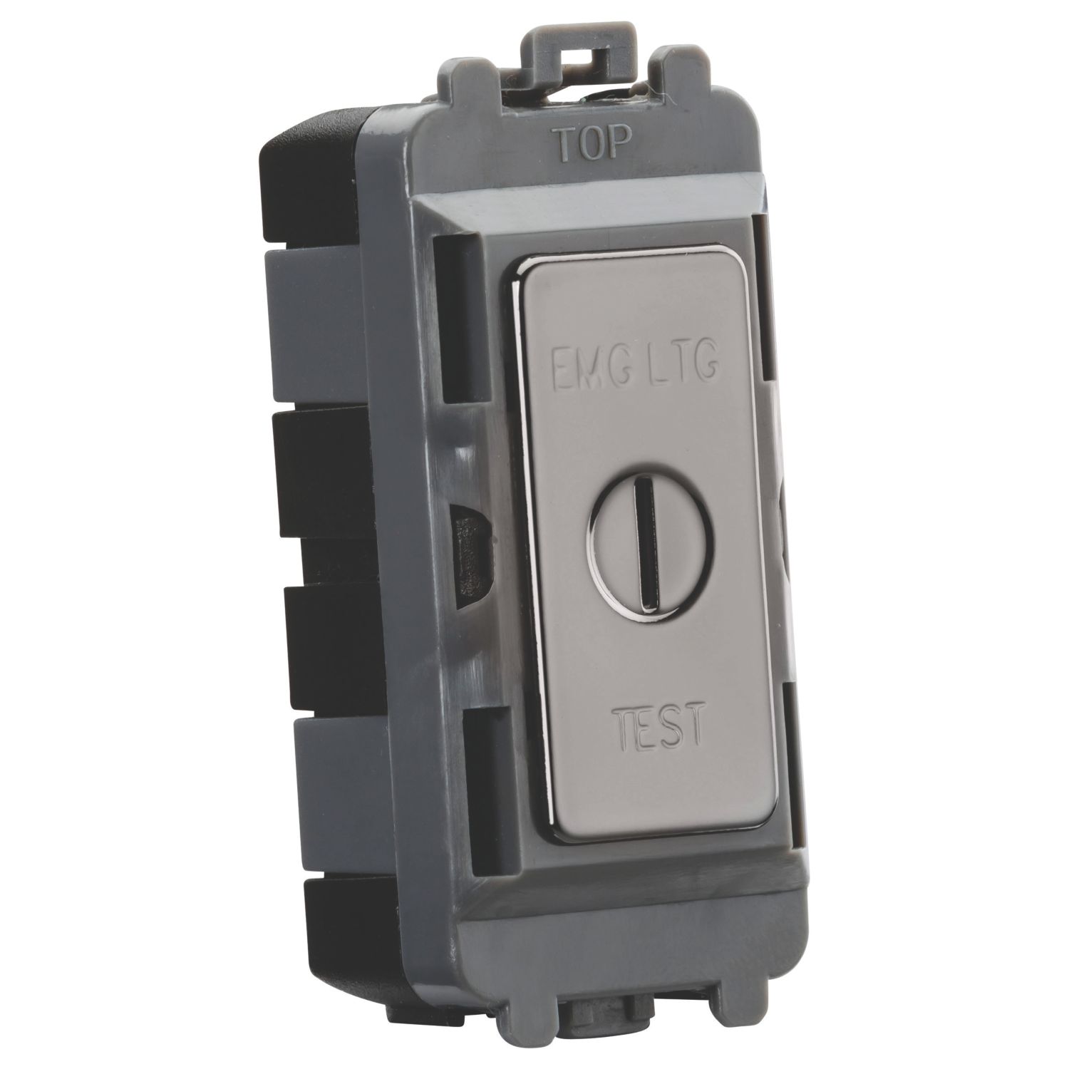 Knightsbridge 20AX Grid DP Emergency Lighting Test Key Switch Black Nickel (925CR)