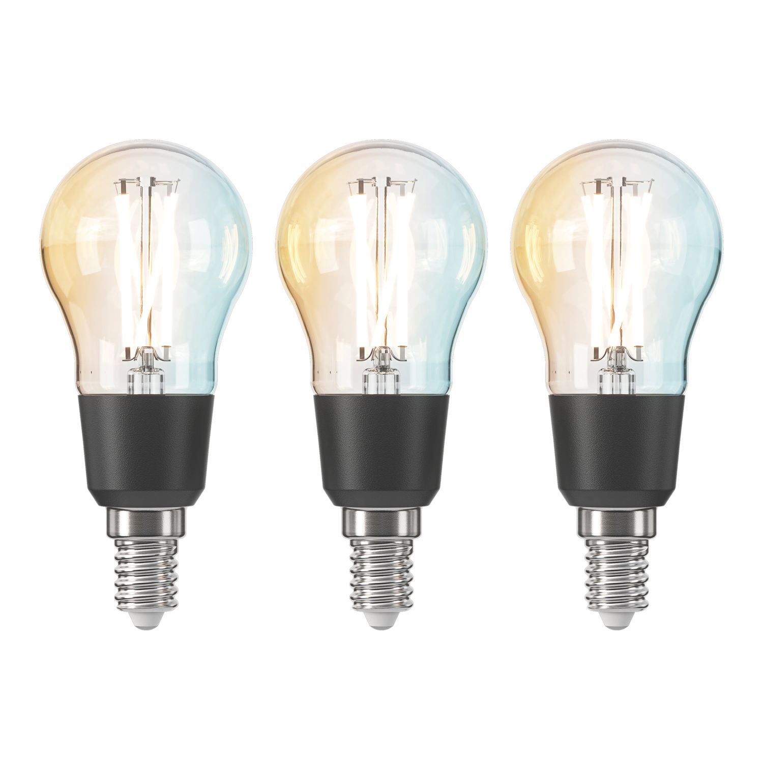 LAP Myko E14 Mini Globe LED Virtual Filament Smart Light Bulb 3.4W 470lm 3 Pack (925FM)