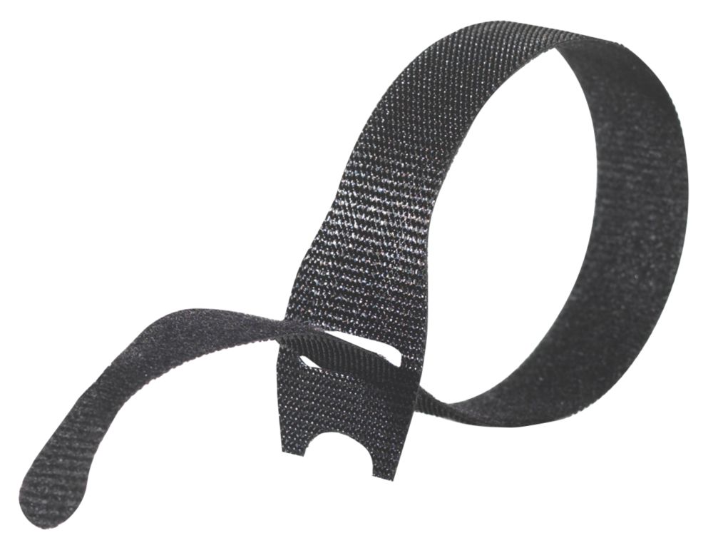 Velcro Brand One-Wrap Black Reusable Ties 200mm x 12mm 6 Pack - Screwfix