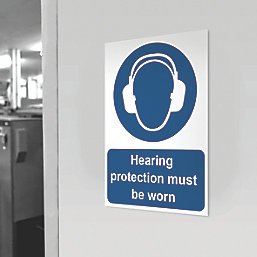 "Hearing Protection Must Be Worn" Sign 210mm x 148mm