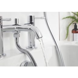 Bristan Mila Chrome 140mm Deck Mounted Dual Control Manual Shower Mixer Tap