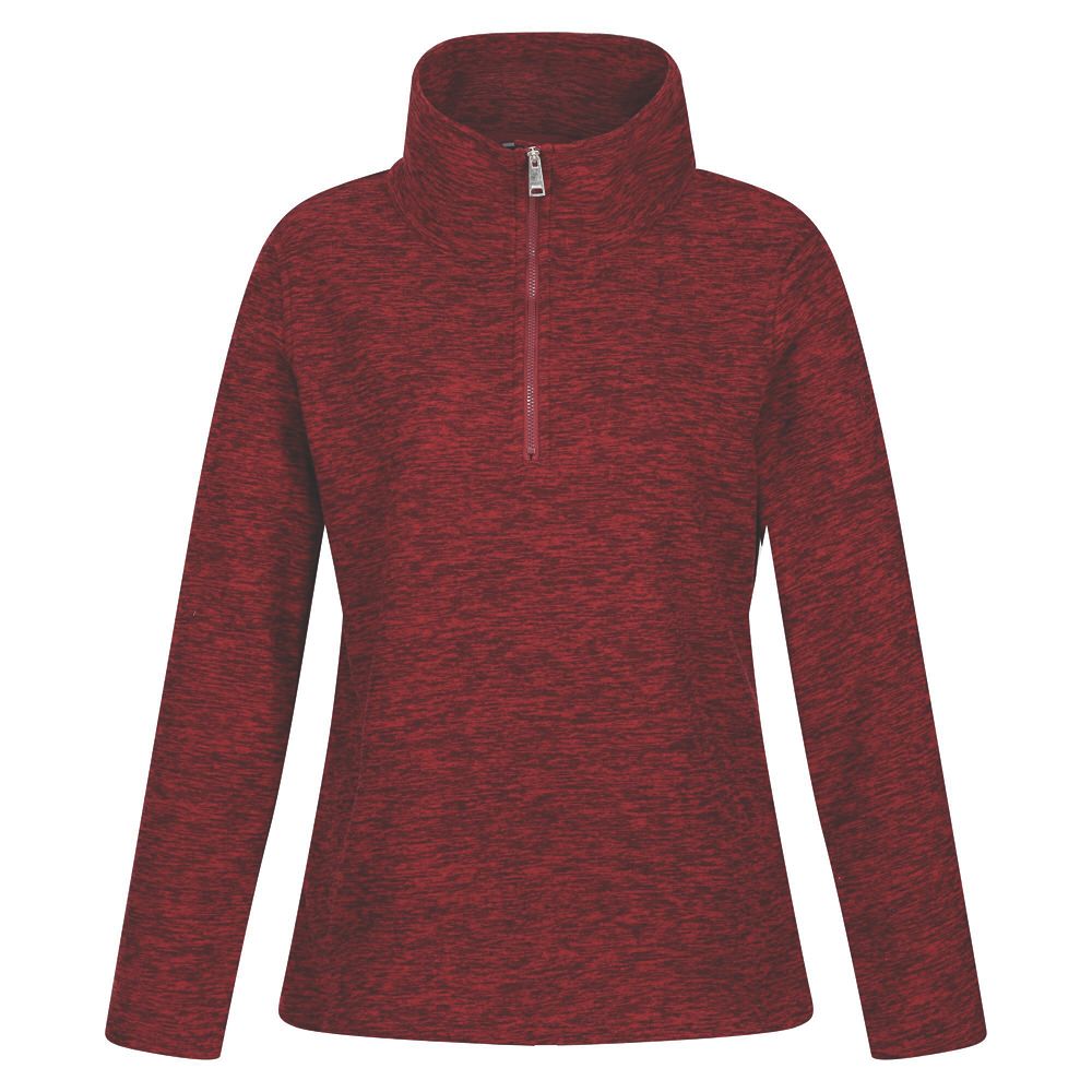 Regatta Kizmit Womens Half Zip Fleece Cabernet Marl Size 18 - Screwfix