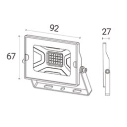 4lite  Outdoor LED Floodlight Black 10W 850lm