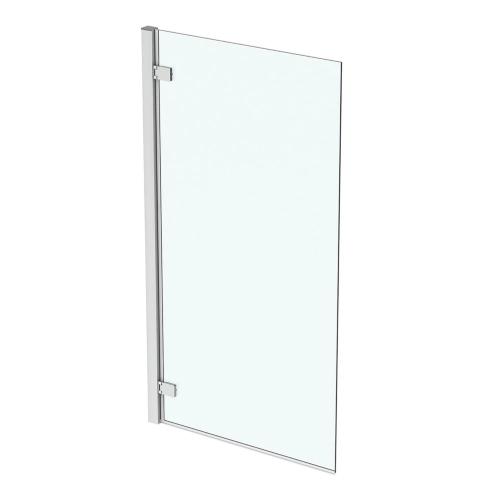 Ideal Standard i.life Frameless Silver Hinged Bath Screen RH 815-840mm x 1505mm