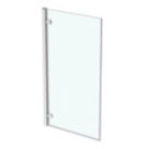 Ideal Standard i.life Frameless Silver Hinged Bath Screen Right-Handed 815-840mm x 1505mm